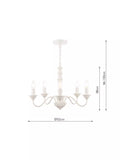 Laura Ashley Tate Chandelier Matt White Ceiling Light - British product