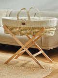 Little Green Sheep Organic Moses Basket with Mattress (British brand)