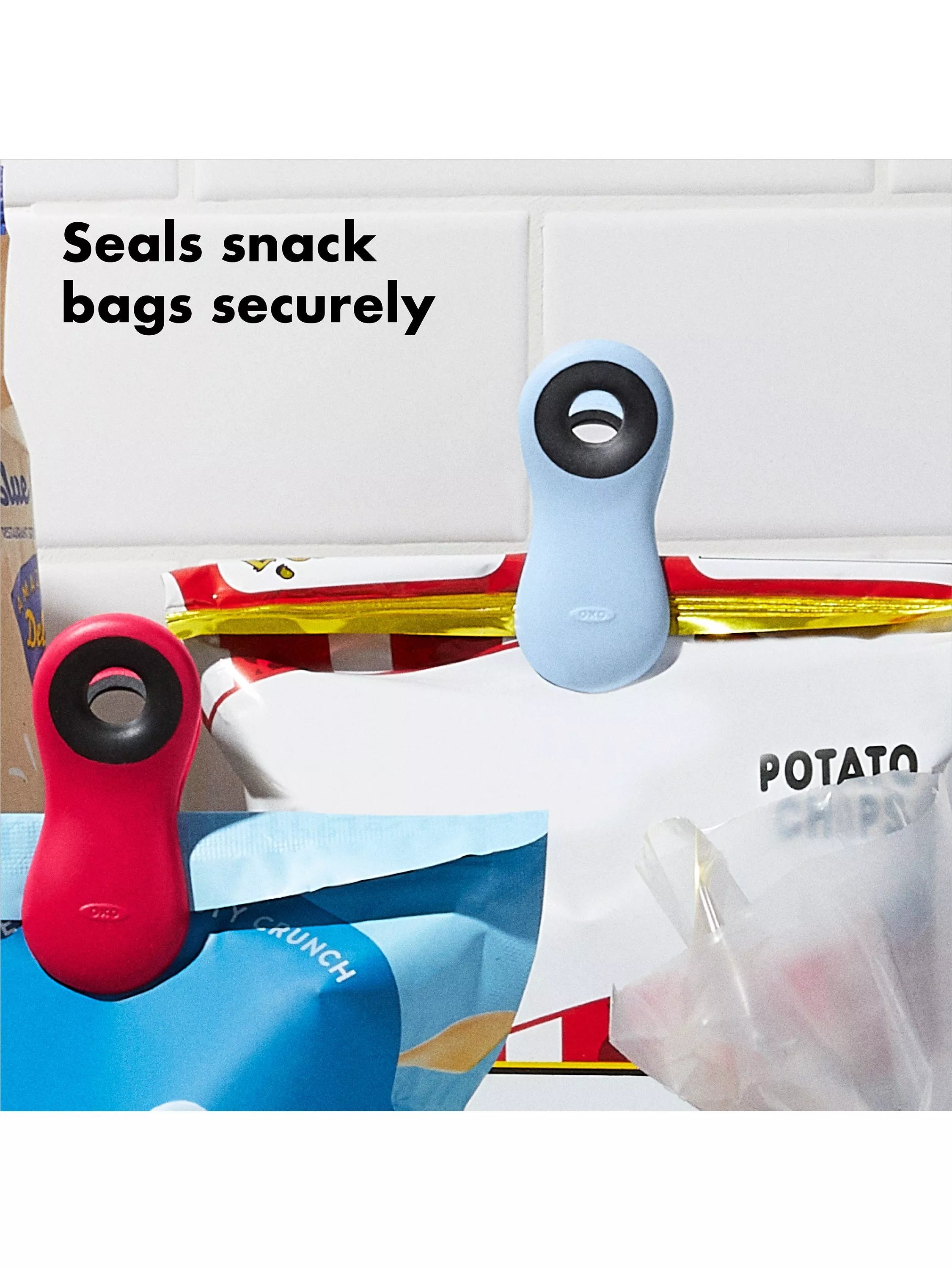 OXO magnetic food bag clips pack of 4 assorted - British product