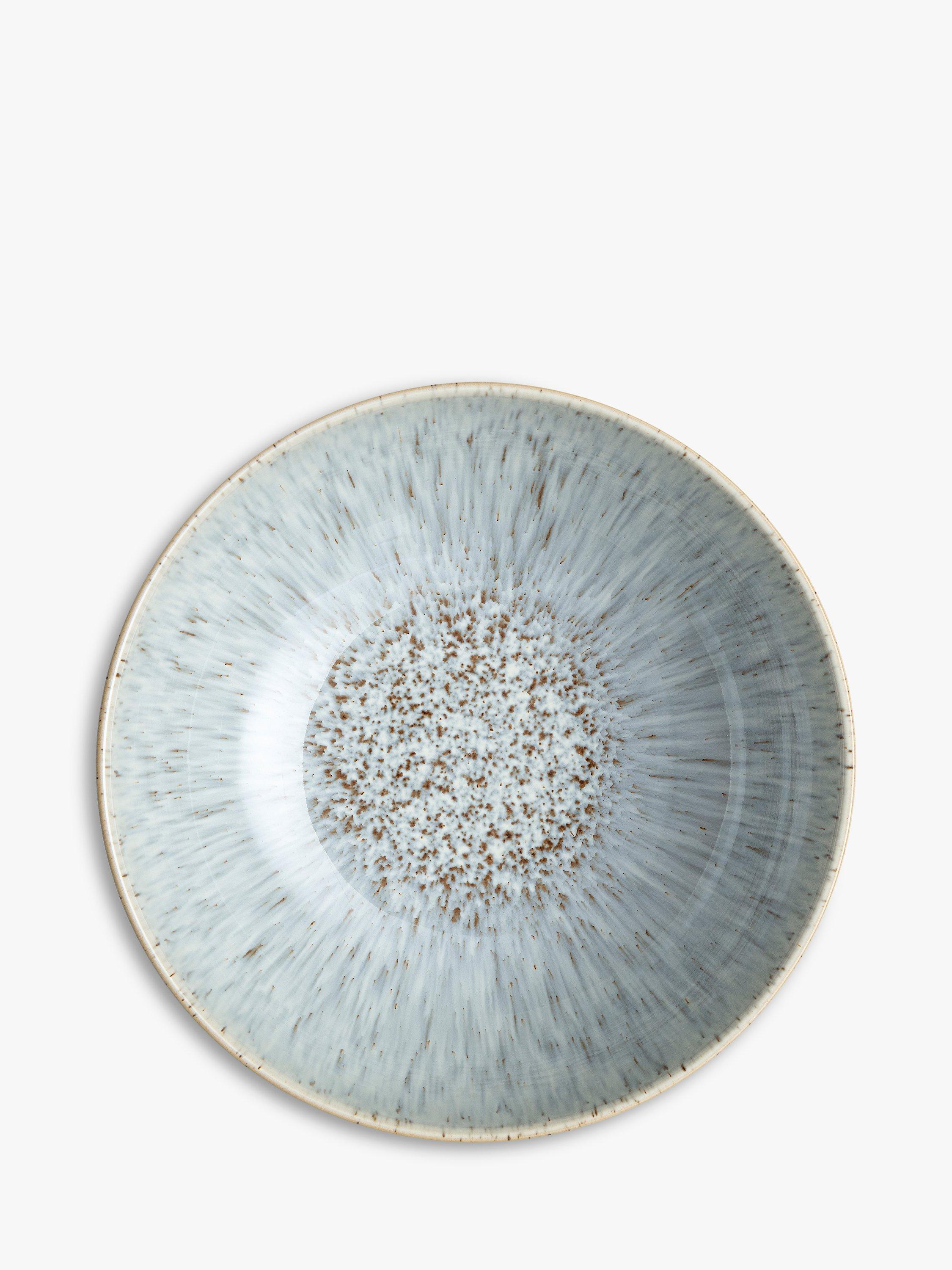 Denby stoneware cereal bowls set of 4 17cm grey, imported from the UK