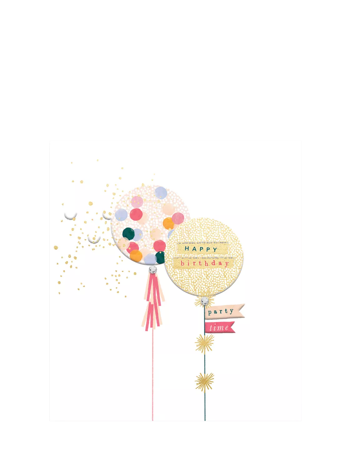 The Proper Mail Company birthday card balloons 15cm - British product