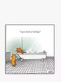 Woodmansterne Cat Bath Blank Greeting Card