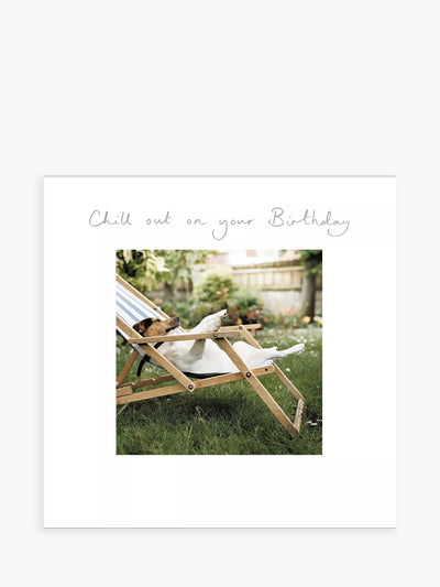 Woodmansterne Carte d'anniversaire Dog Chill Out