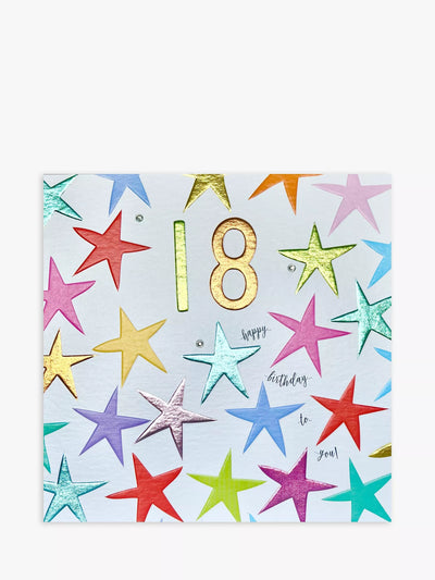 John Lewis Wendy Jones Blackett Stars 18th Birthday Card- Buy online at McGrocer