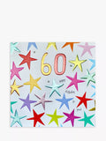 Wendy Jones Blackett 60th birthday card with grey envelope 15cm, UK version