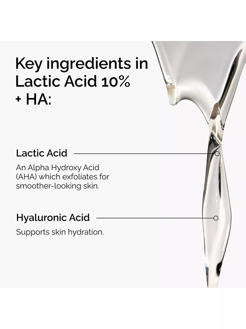 The Ordinary Lactic Acid 10% + HA 2% serum 30ml - British product