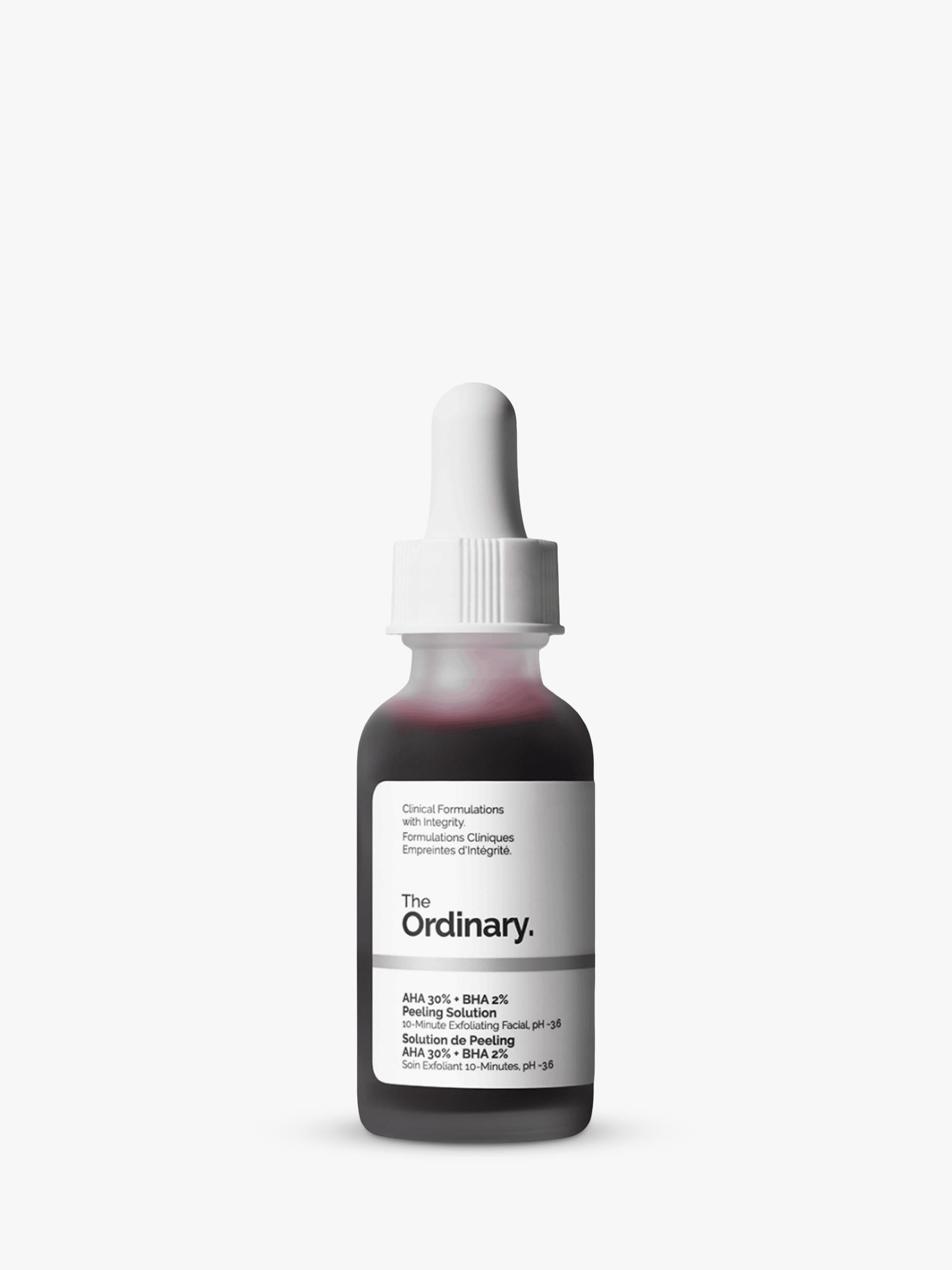The Ordinary AHA 30% + BHA 2% peeling solution (British brand)