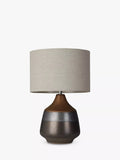 John Lewis Delaney ceramic table lamp bronze glaze, UK version
