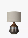 John Lewis Delaney ceramic table lamp bronze glaze, UK version