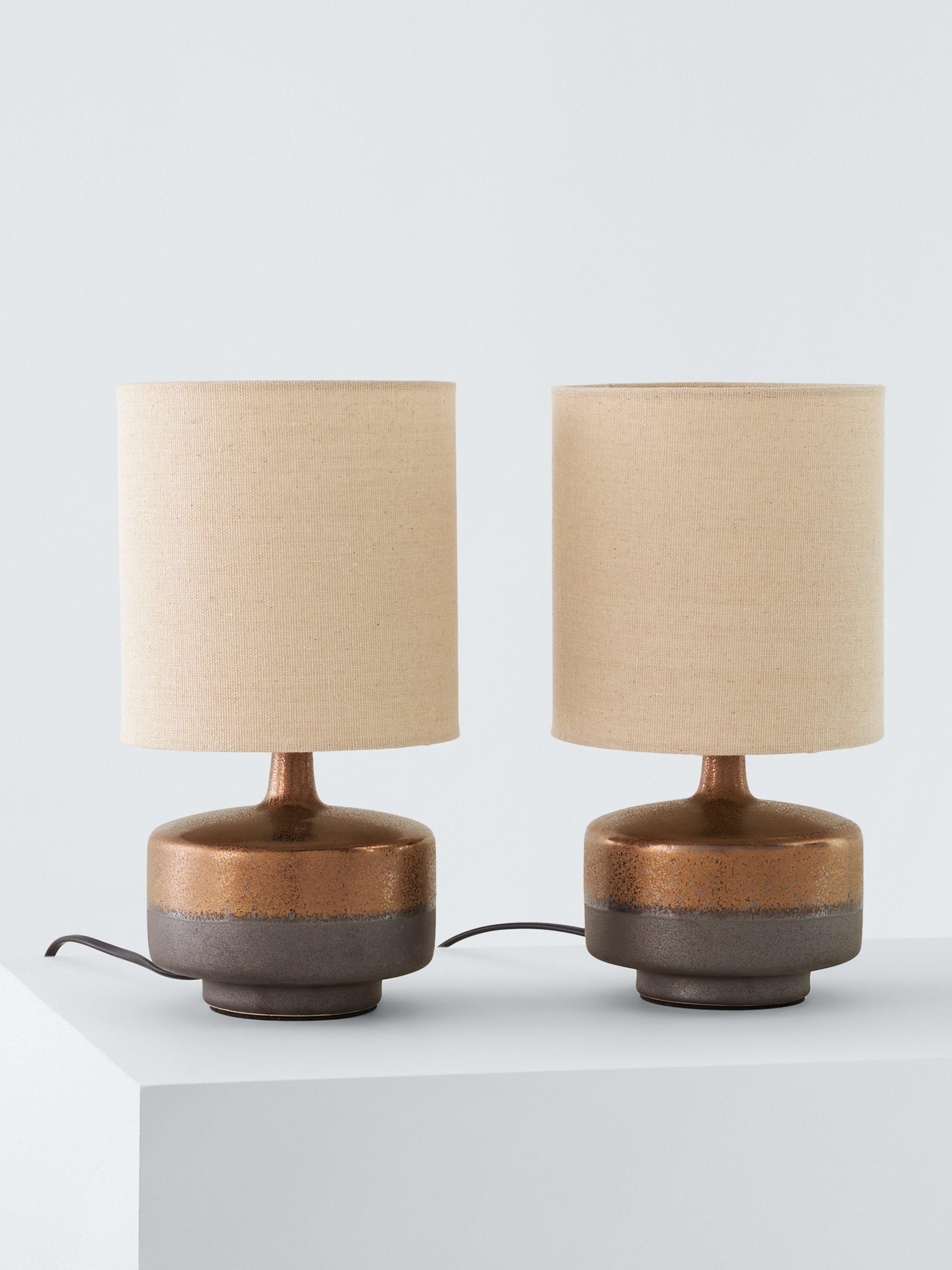 John Lewis Delaney ceramic table lamp bronze glaze, imported from the UK