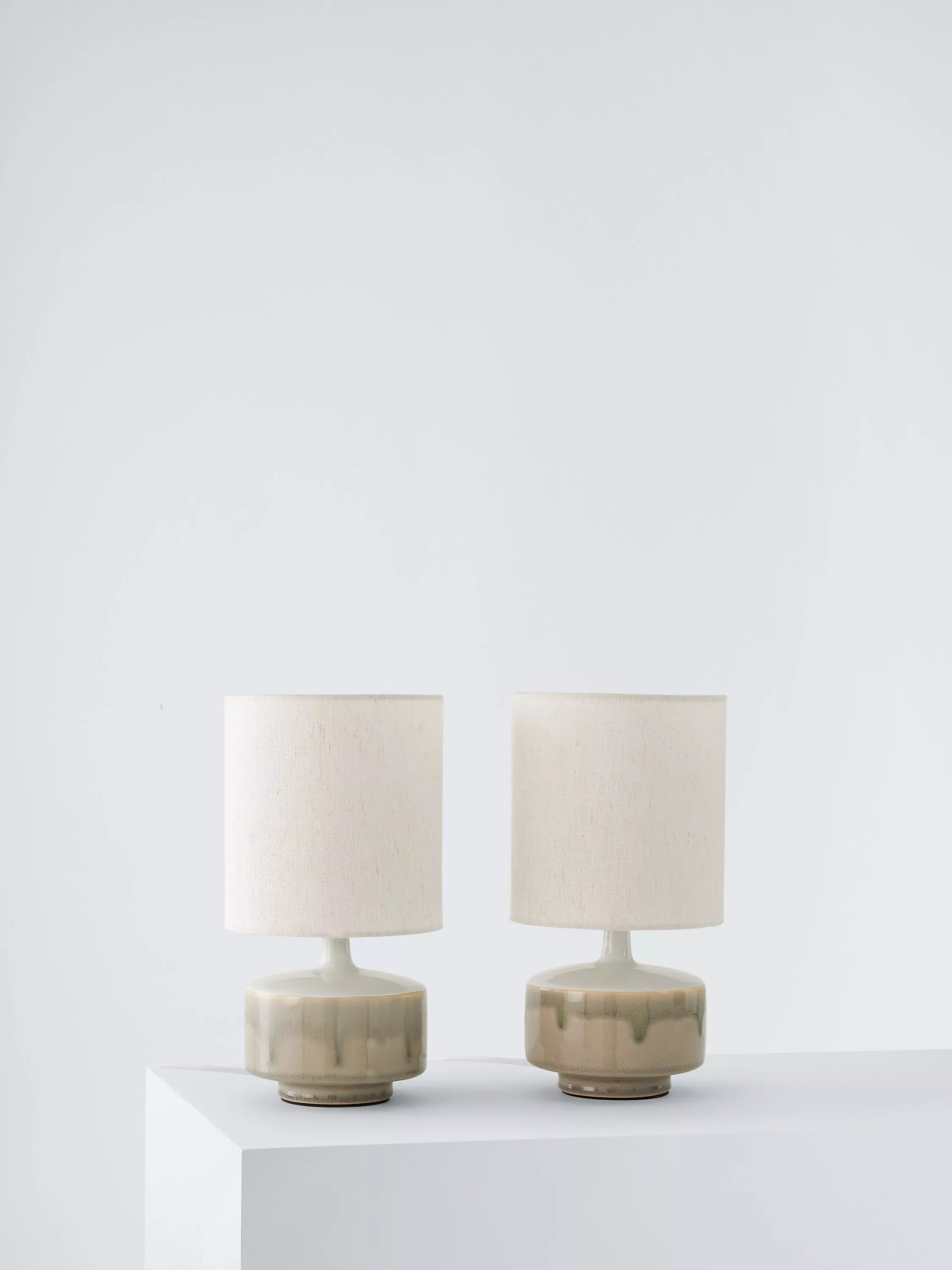 John Lewis Delaney table lamp set of 2 light green (British brand)