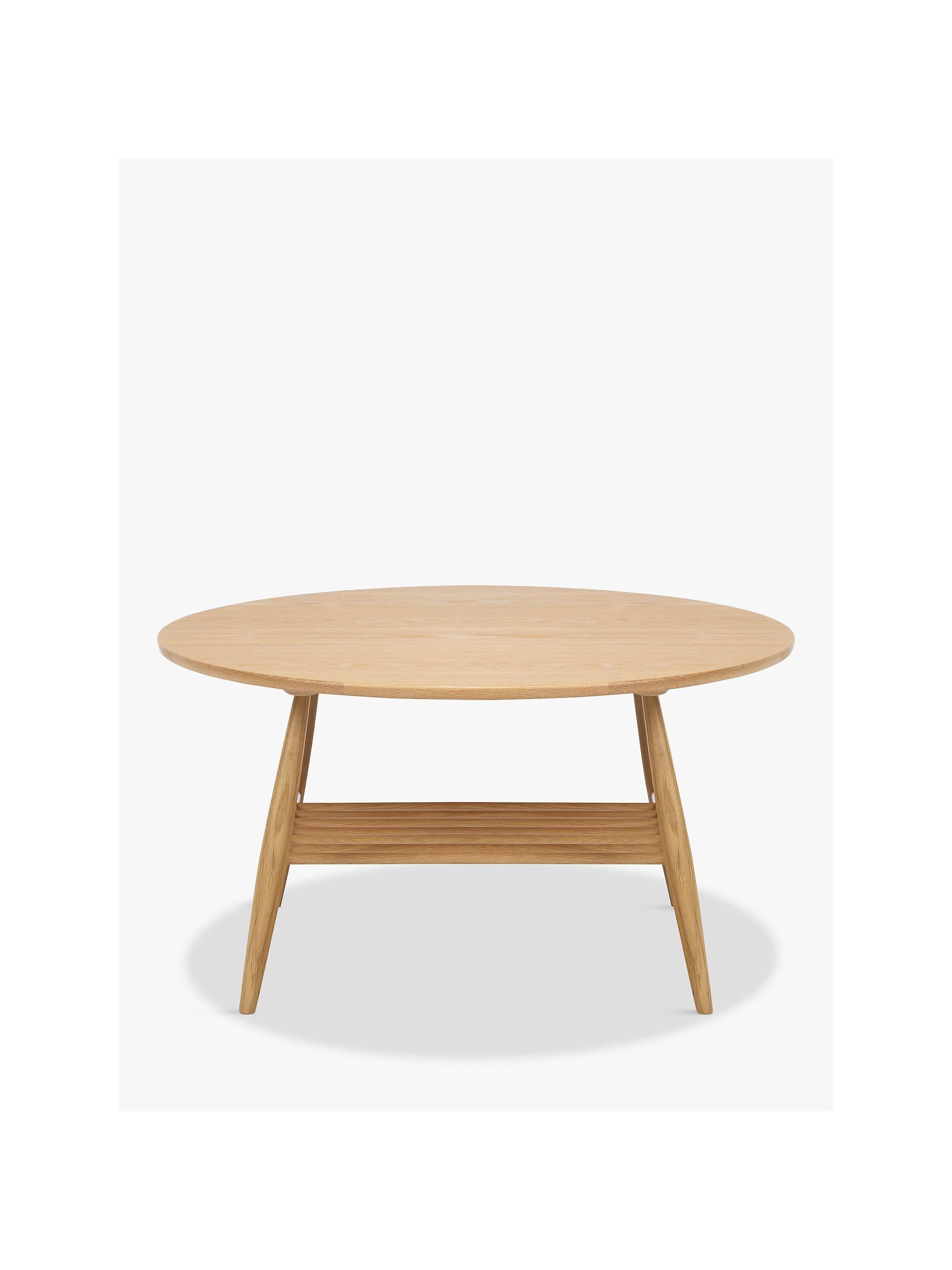 ercol Shalstone oak coffee table 80cm with shelf (British brand)