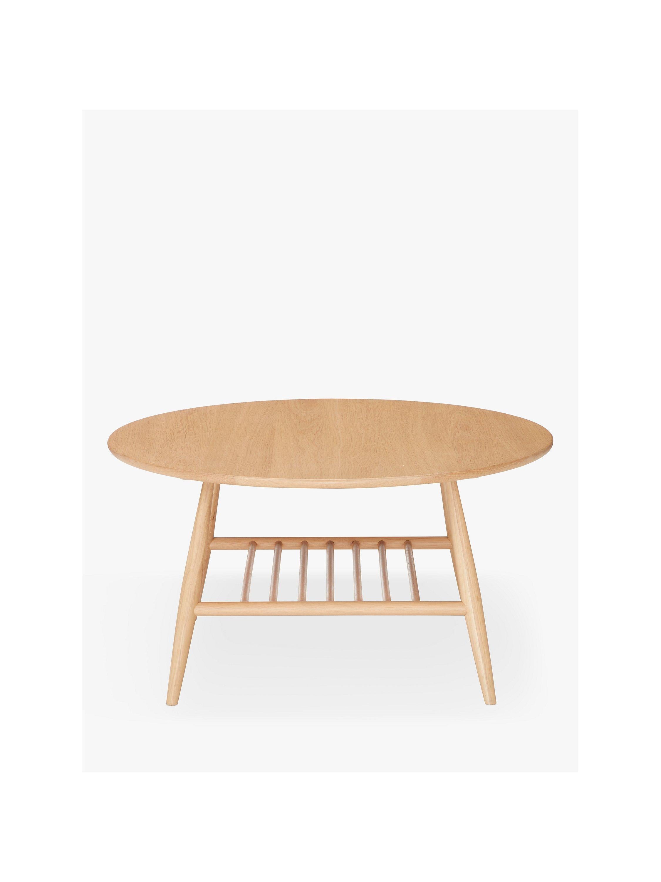 ercol Shalstone oak coffee table 80cm with shelf (British brand)