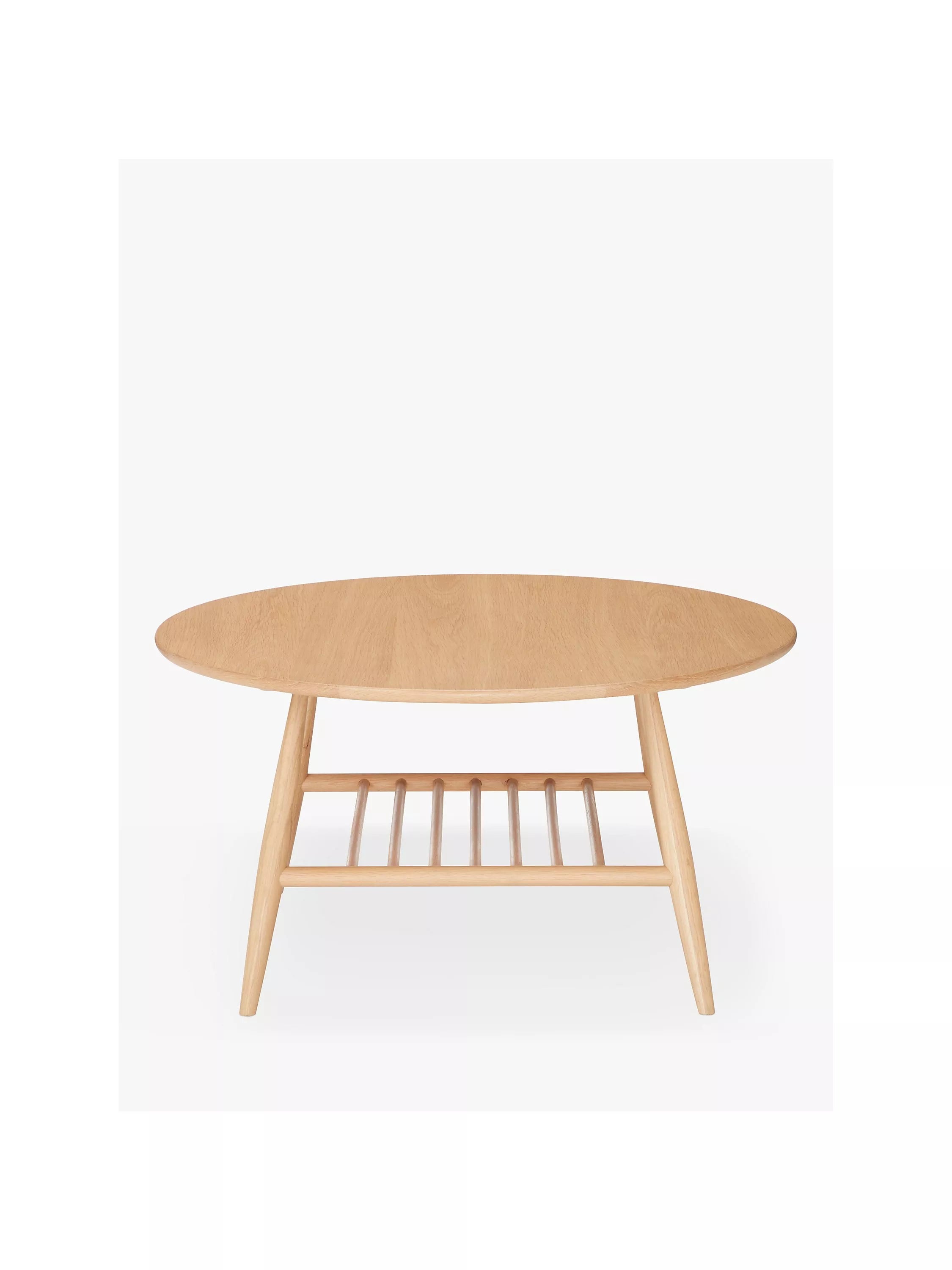 ercol Shalstone oak coffee table 80cm with shelf (British brand)