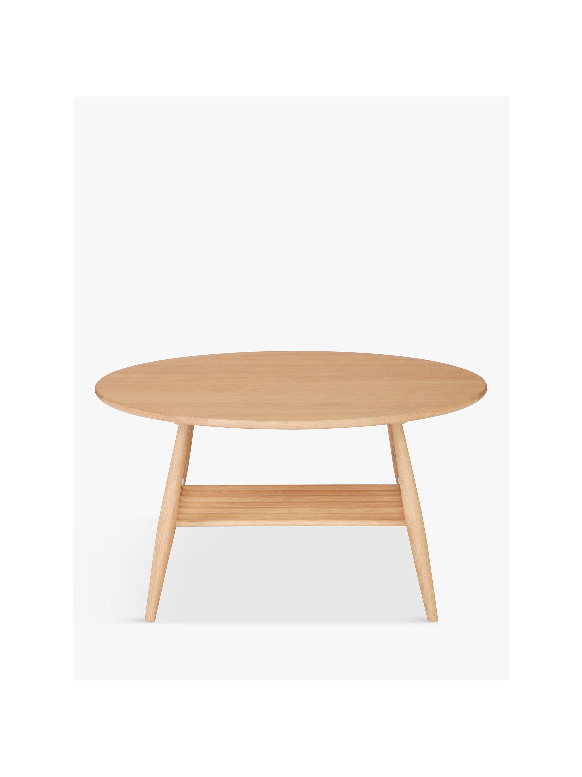 ercol Shalstone oak coffee table 80cm with shelf (British brand)
