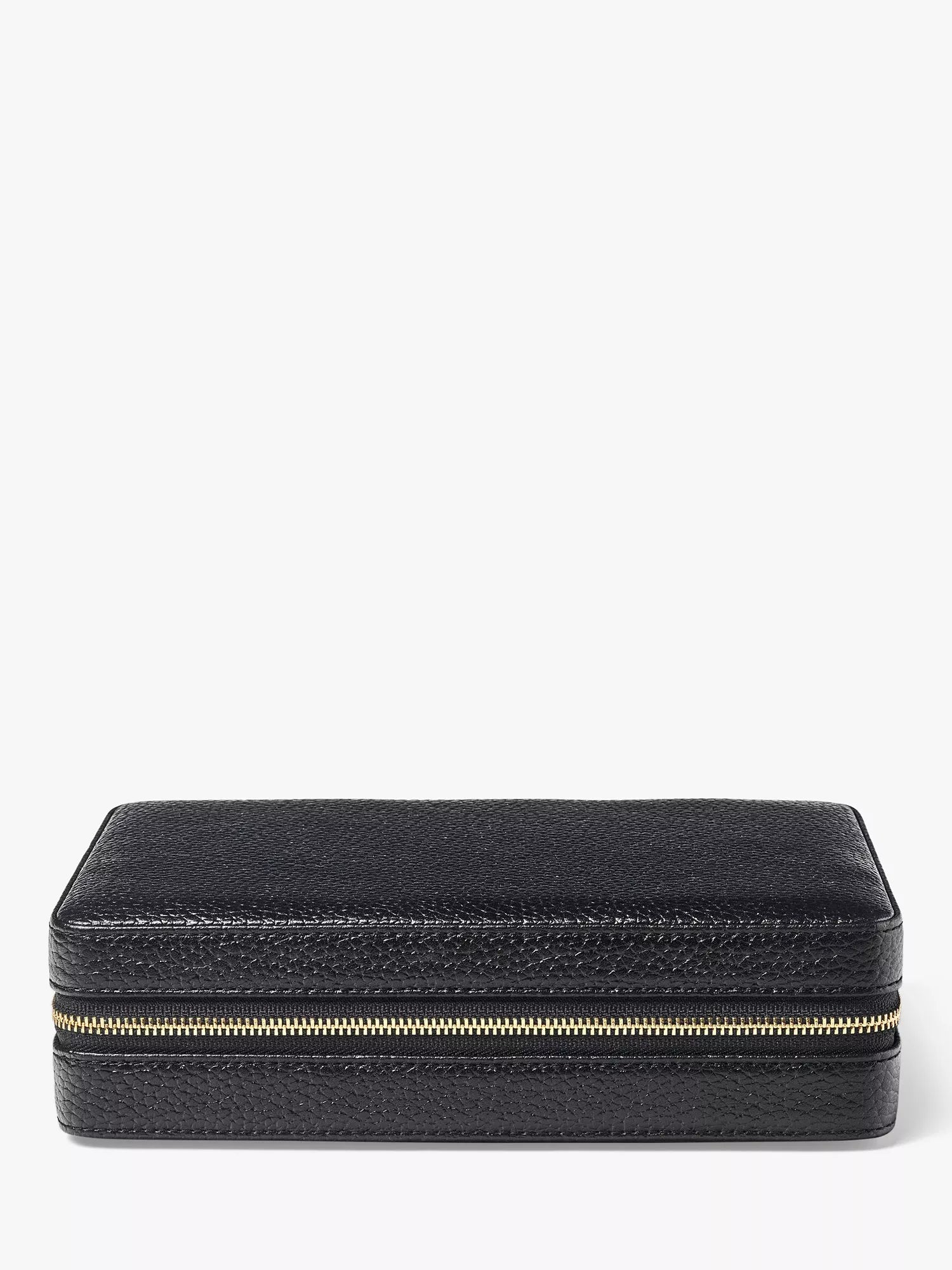 Aspinal of London large pebble leather jewellery case (British brand)