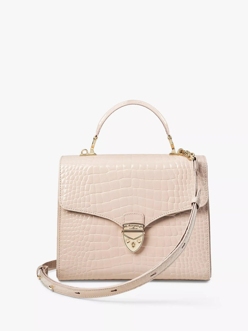 Aspinal of London Mayfair Croc Effect Leather Cross Body Bag