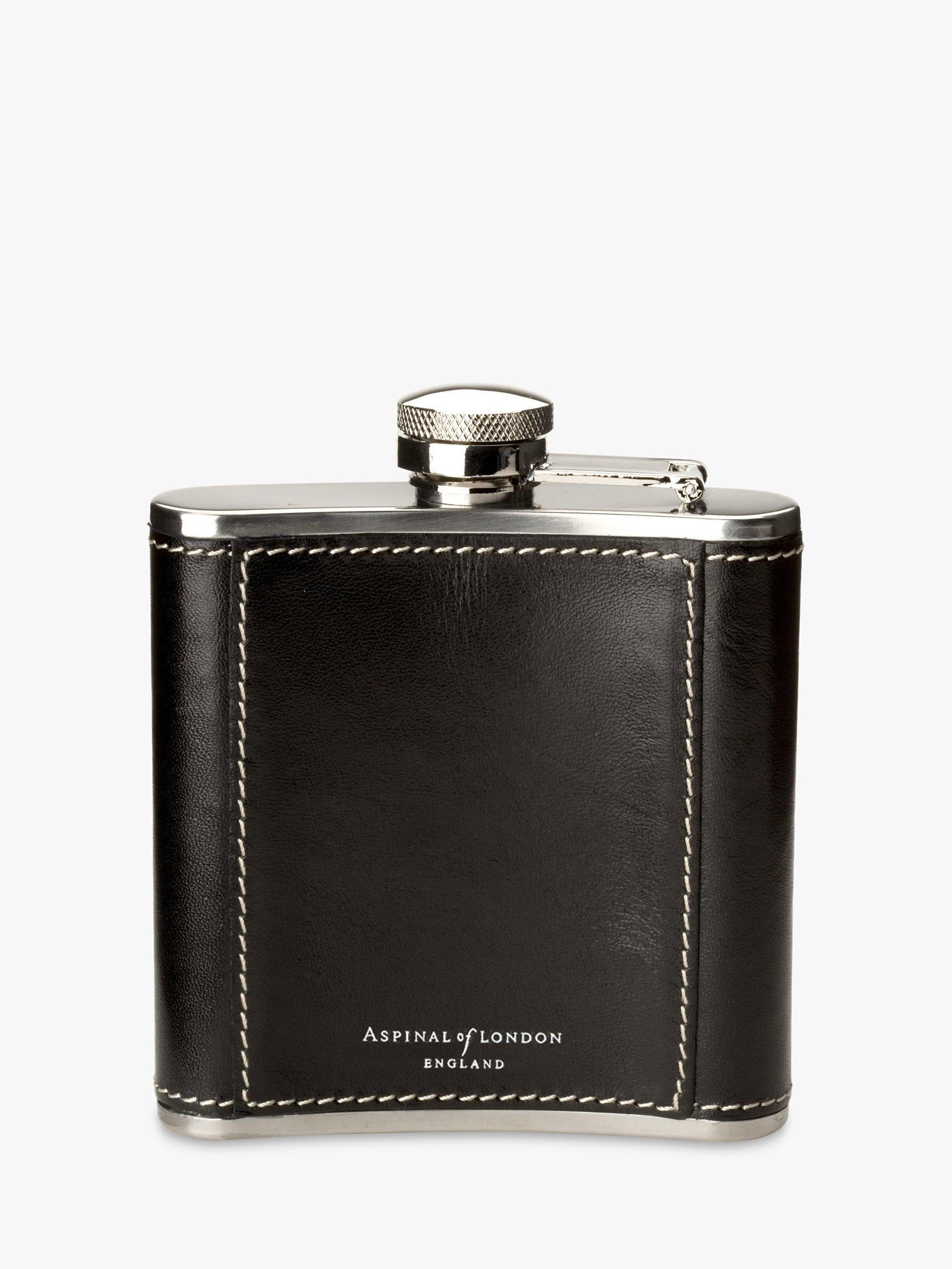 Aspinal of London leather hip flask 5oz (British brand)