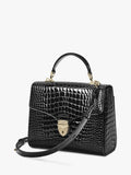 Aspinal of London Mayfair croc effect leather cross body bag, UK version