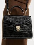 Aspinal of London Mayfair croc effect leather cross body bag, UK version