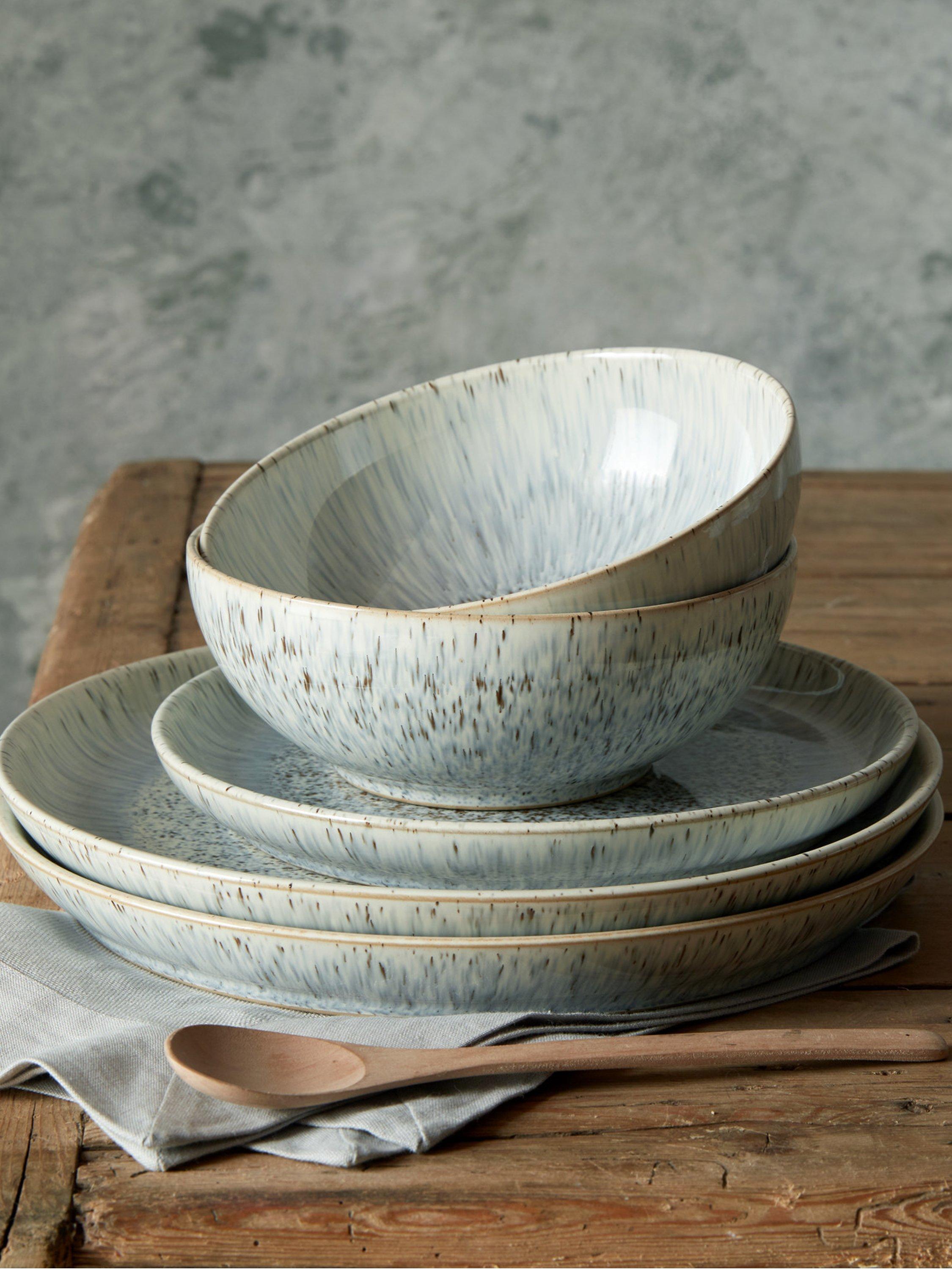 Denby Halo Speckle dinner plates 26cm, UK version
