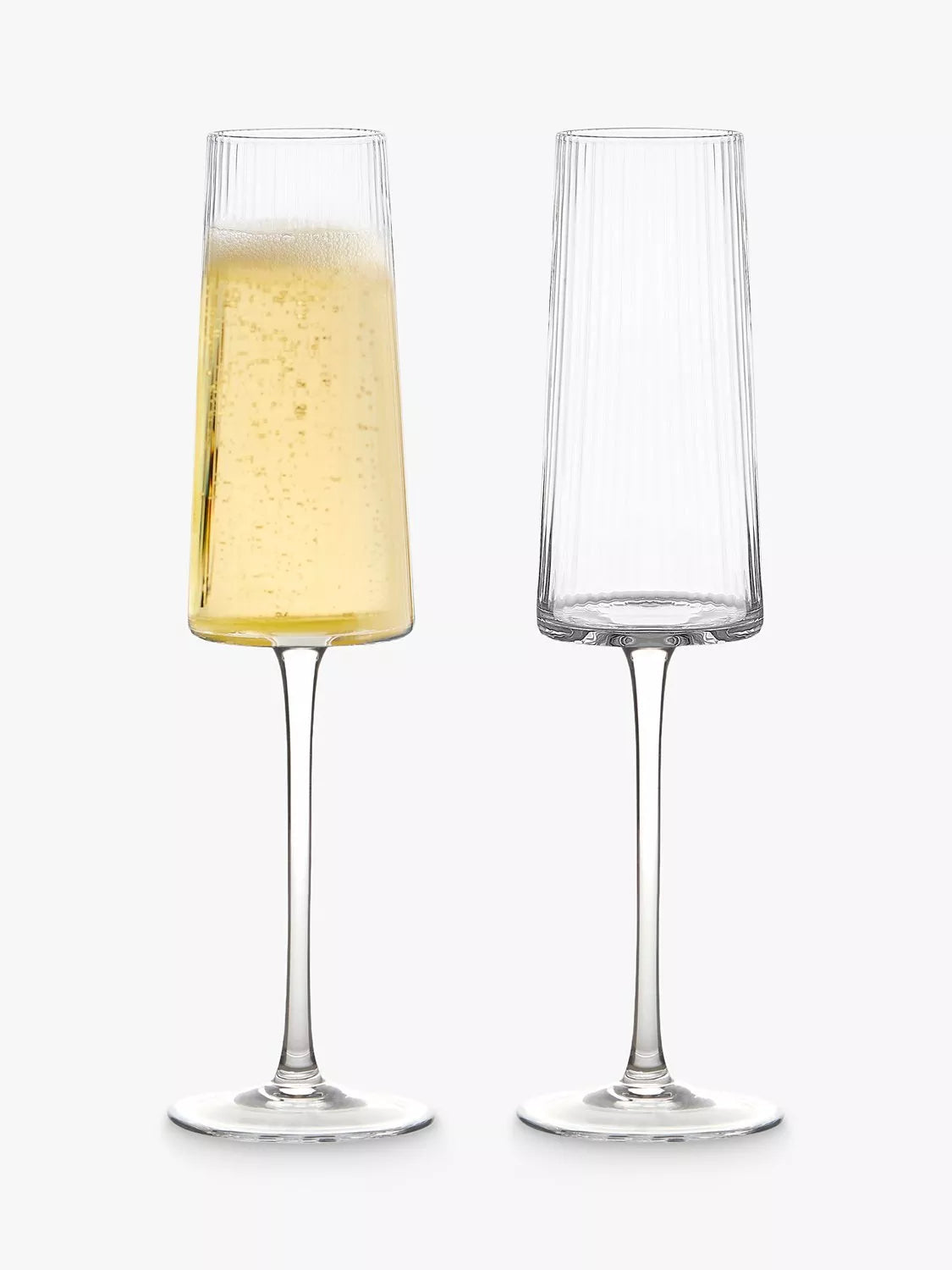Anton Studio Designs clear champagne flute glasses set of 2 250ml - British product