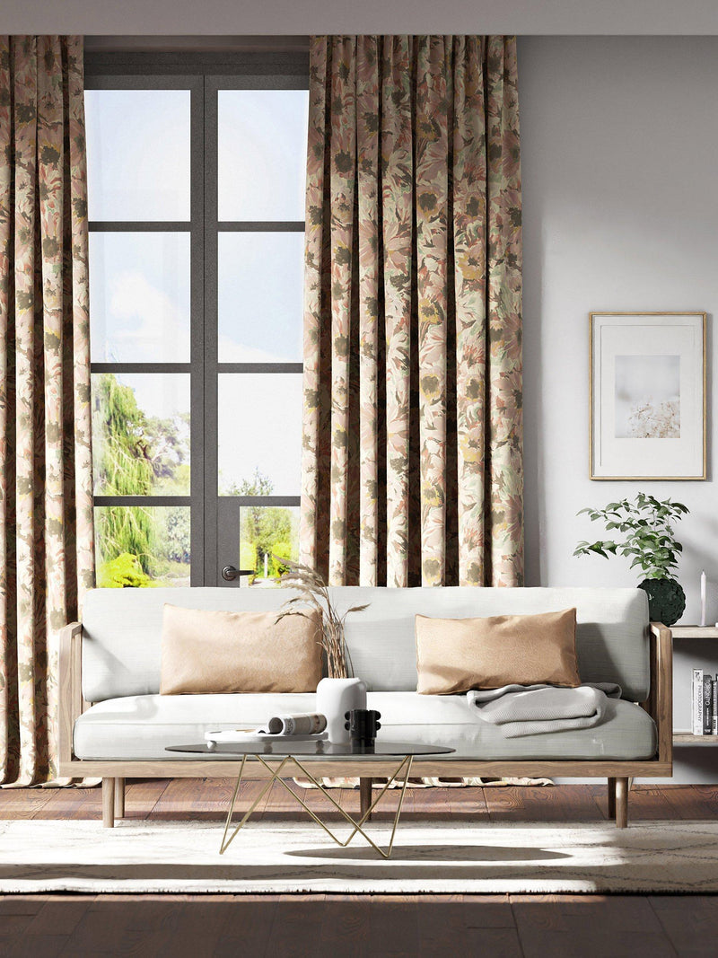 Harlequin Helianthus furnishing fabric with floral print, UK version
