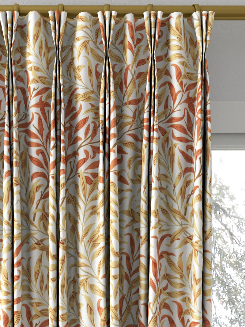 Morris & Co. Willow Boughs curtain fabric russet ochre, UK version