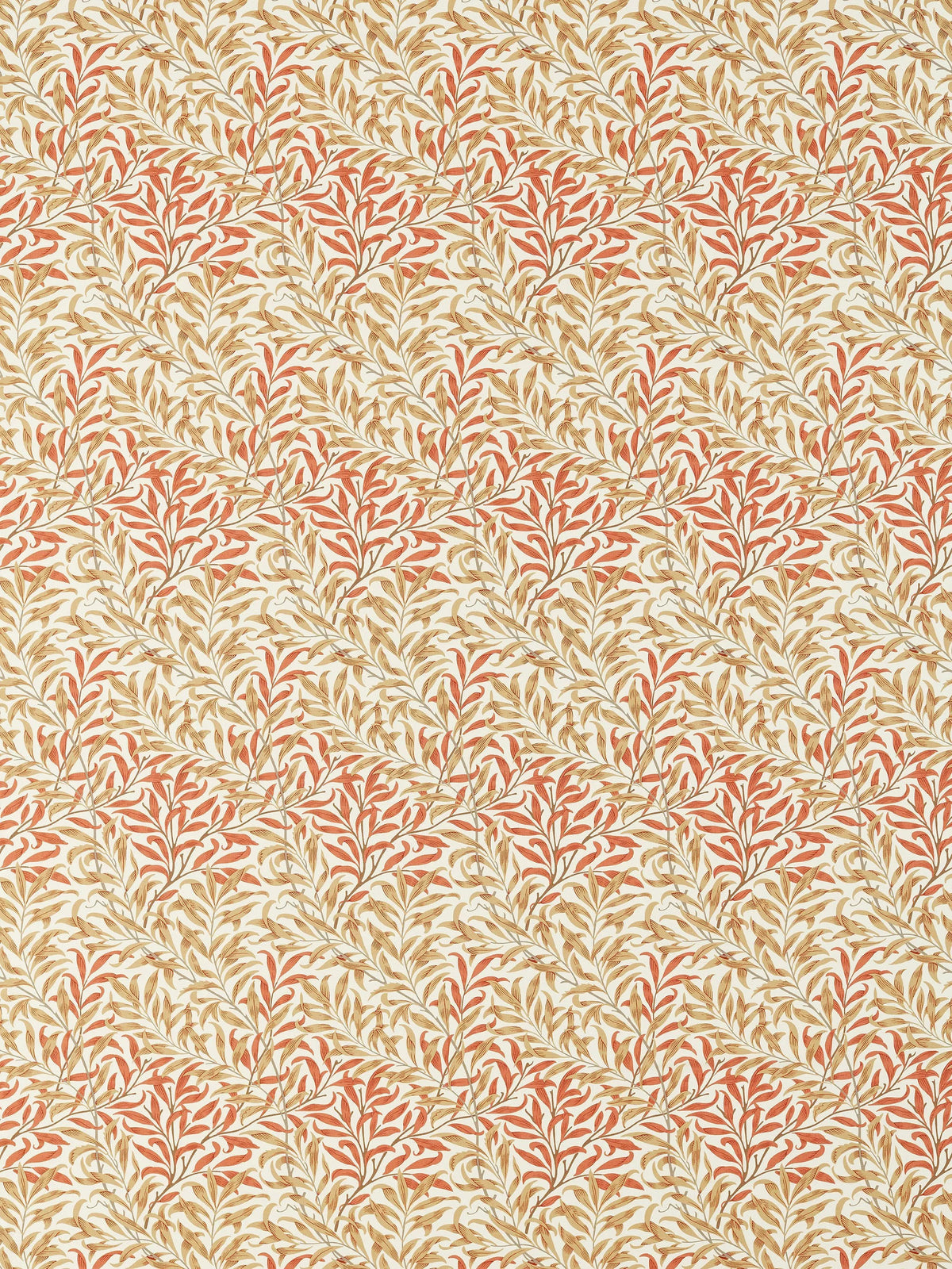 Morris & Co. Willow Boughs curtain fabric russet ochre, UK version