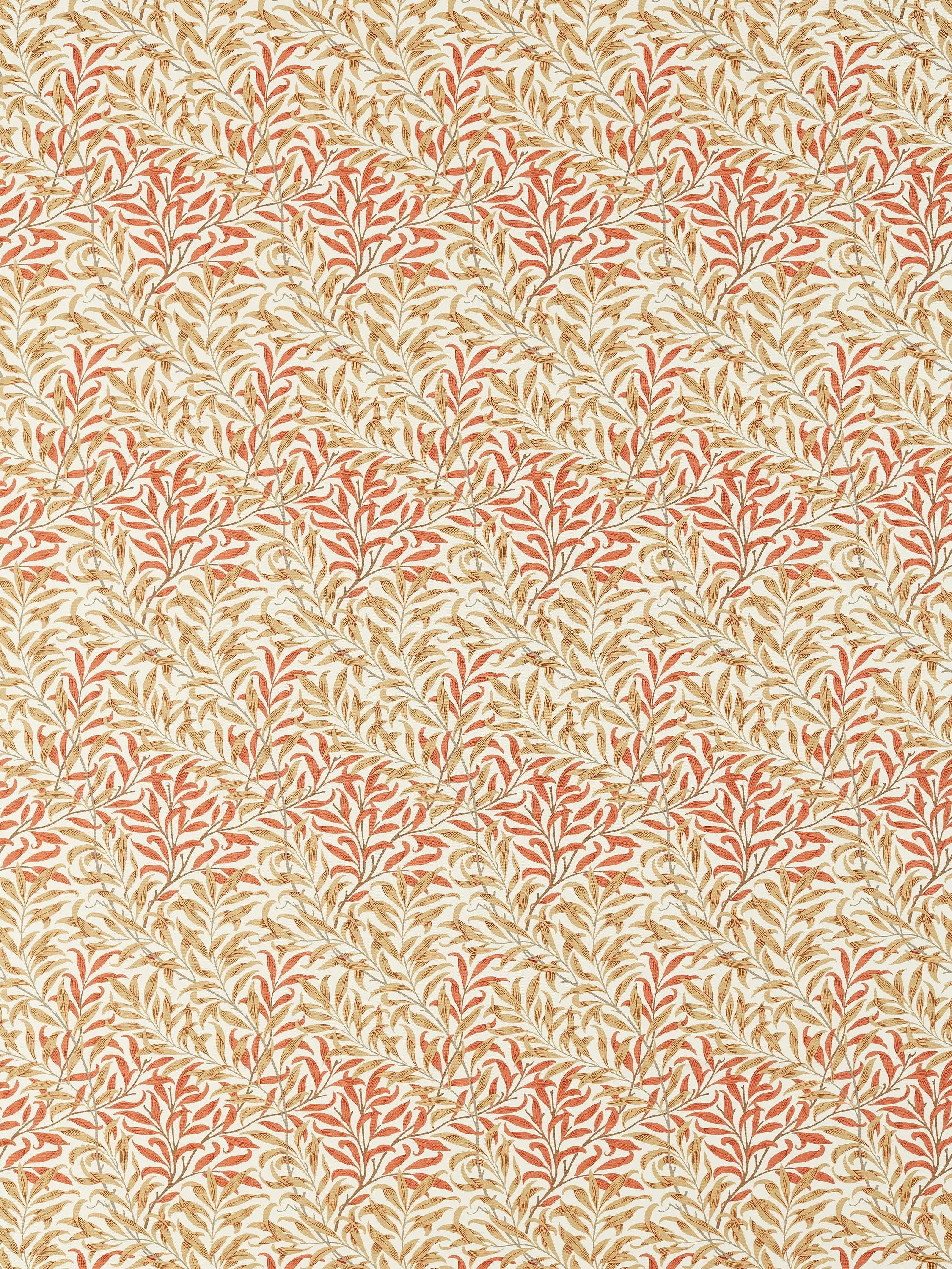 Morris & Co. Willow Boughs curtain fabric russet ochre, UK version