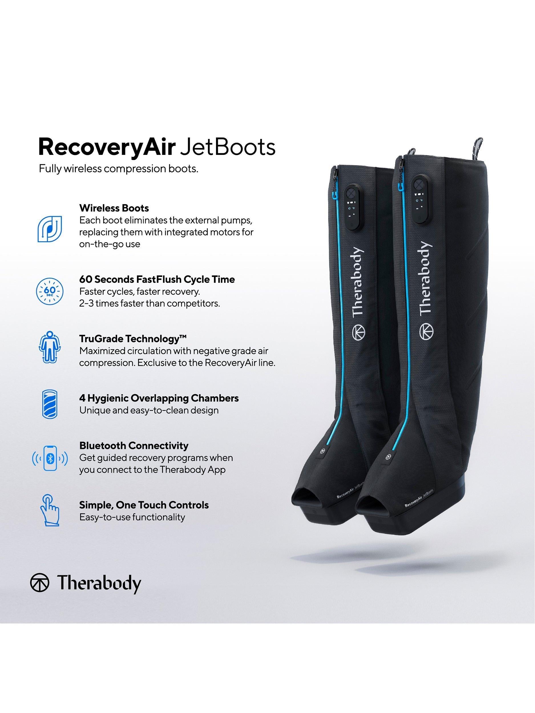 Therabody RecoveryAir Jet pneumatic compression boots - British product