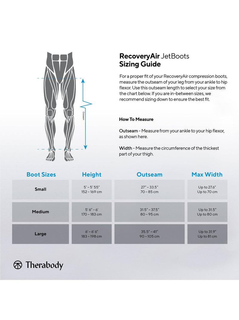 Therabody RecoveryAir Jet pneumatic compression boots - British product