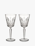 Waterford Crystal Lismore cut glass tall wine glass, set of 2, 450ml, clear (British brand)