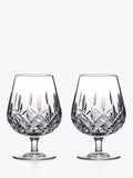 Waterford Lismore cut glass brandy balloon glasses set of 2 (British brand)