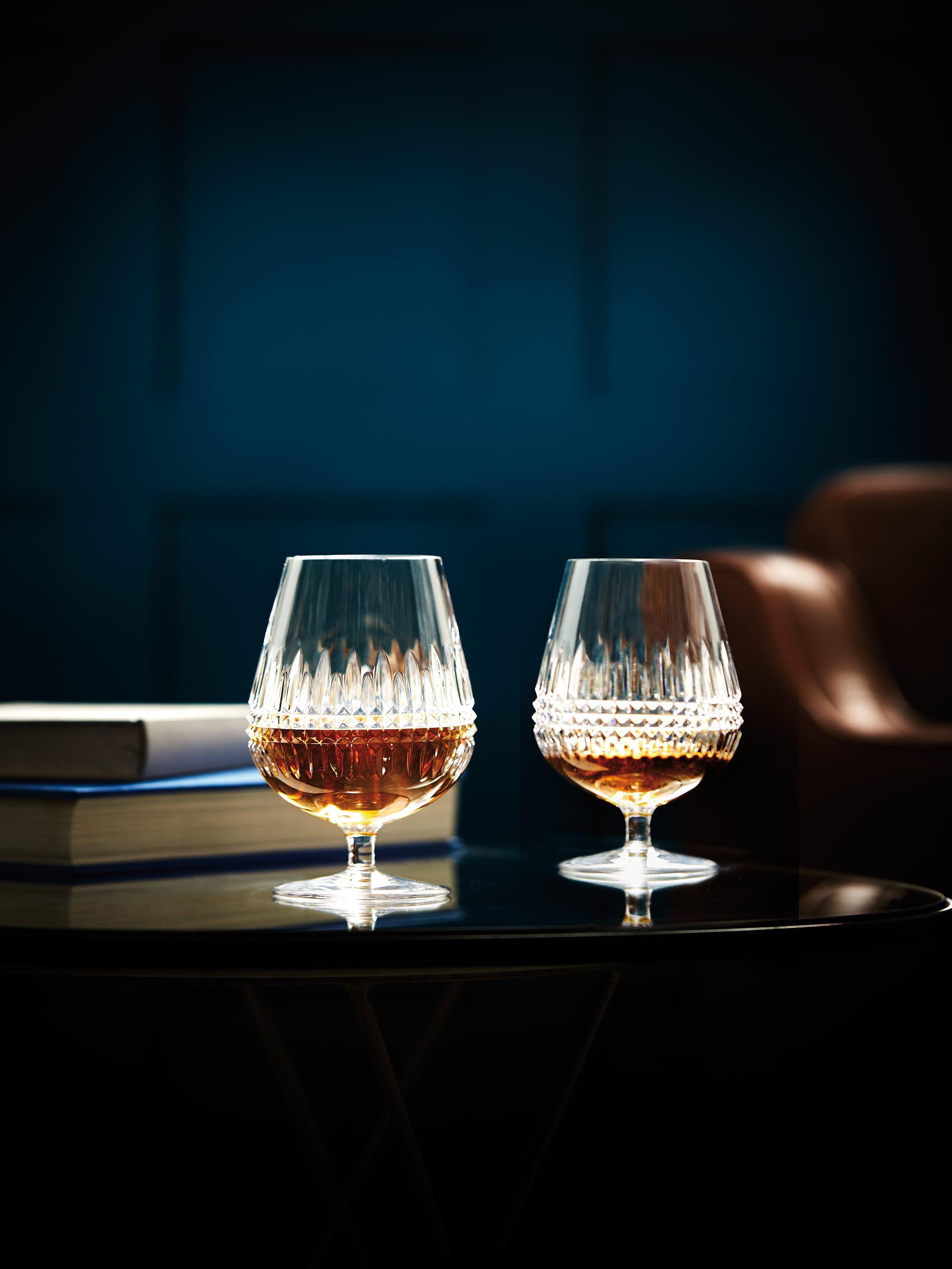 Waterford Lismore Diamond brandy balloon glasses 510ml - British product
