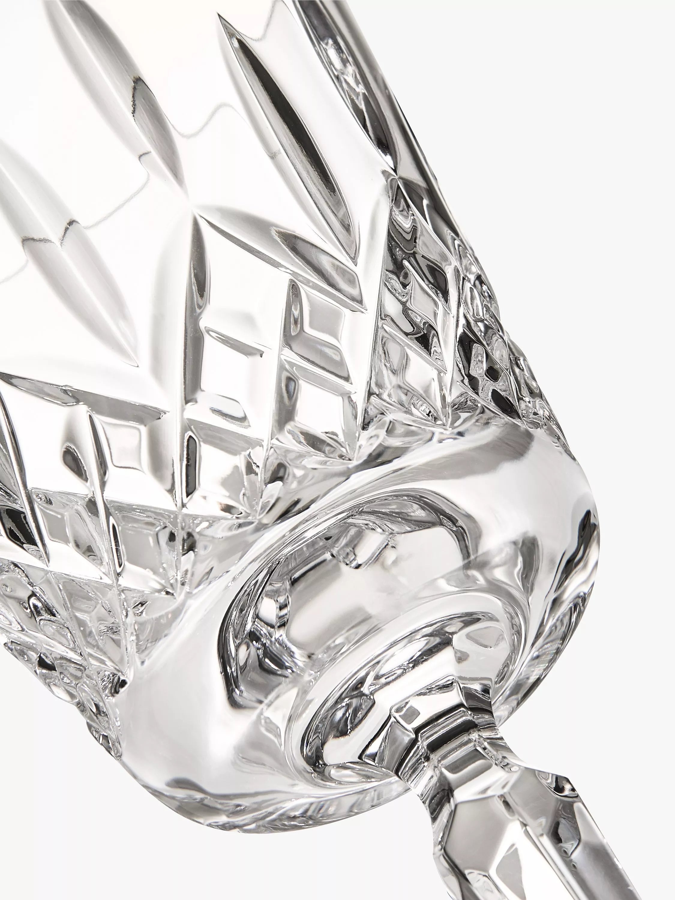 Waterford Crystal medium cut glass wine glasses, set of 2, 390ml (British brand)