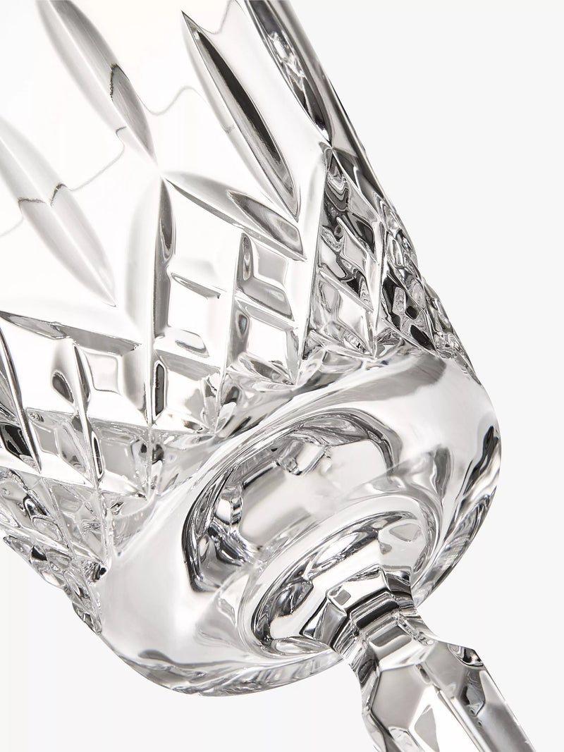Waterford Crystal medium cut glass wine glasses, set of 2, 390ml (British brand)