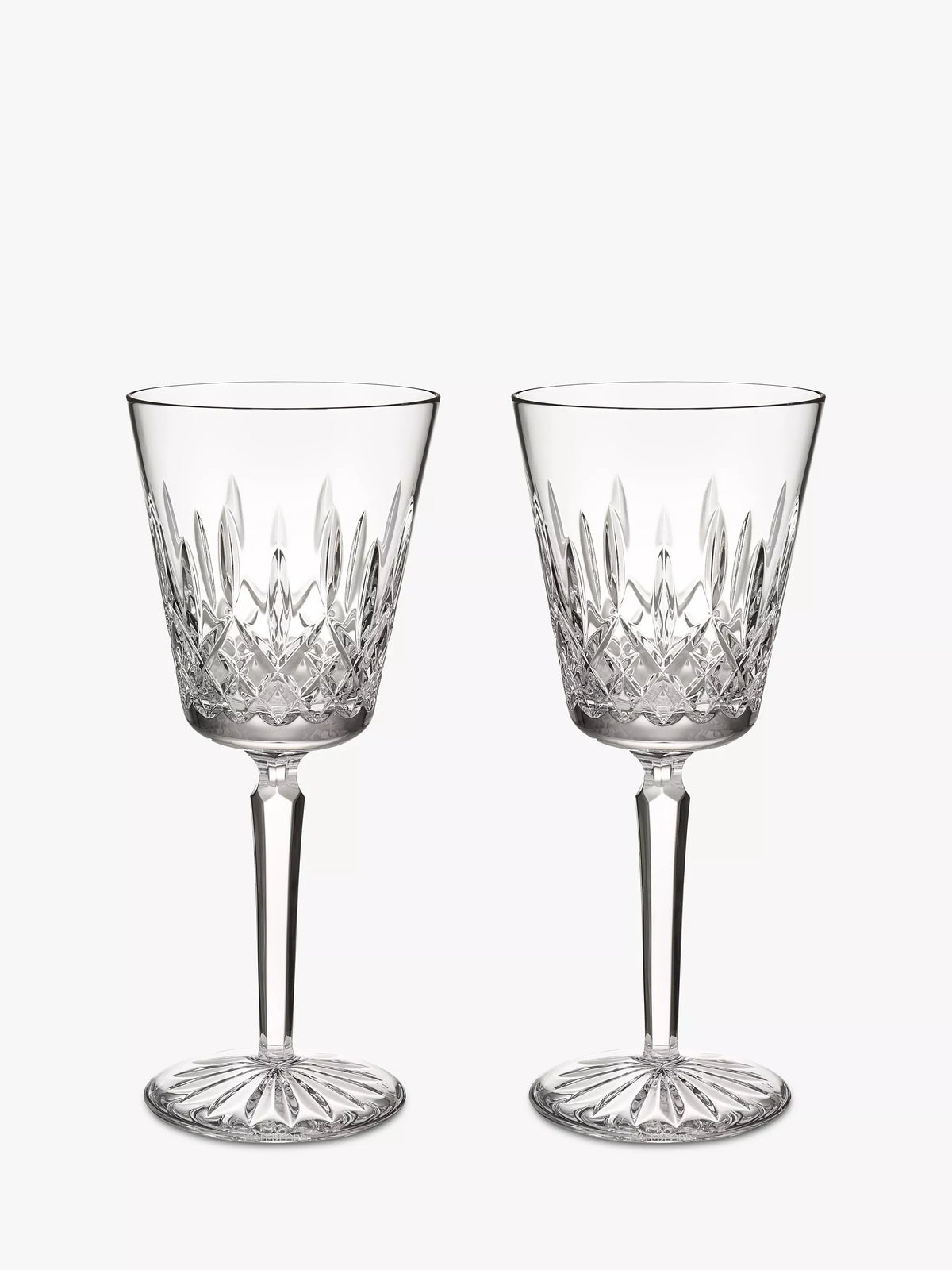 Waterford Crystal Lismore wine glass set of 2 clear 280ml (British brand)