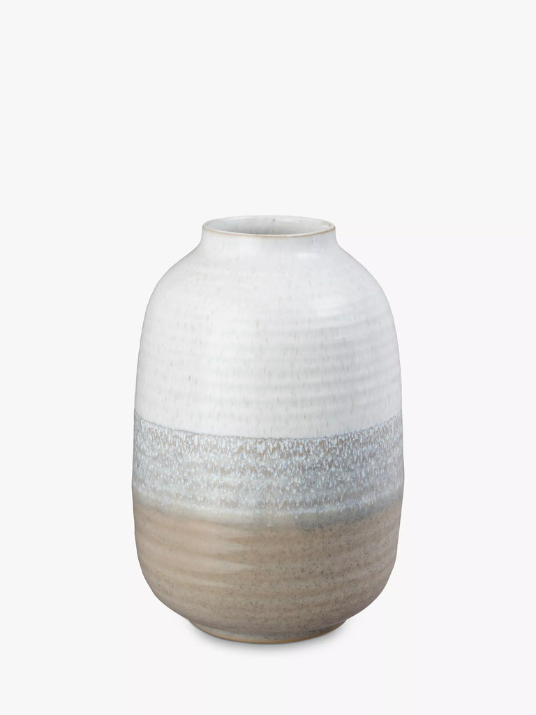 Denby Kiln Barrel Vase, H26cm, Natural