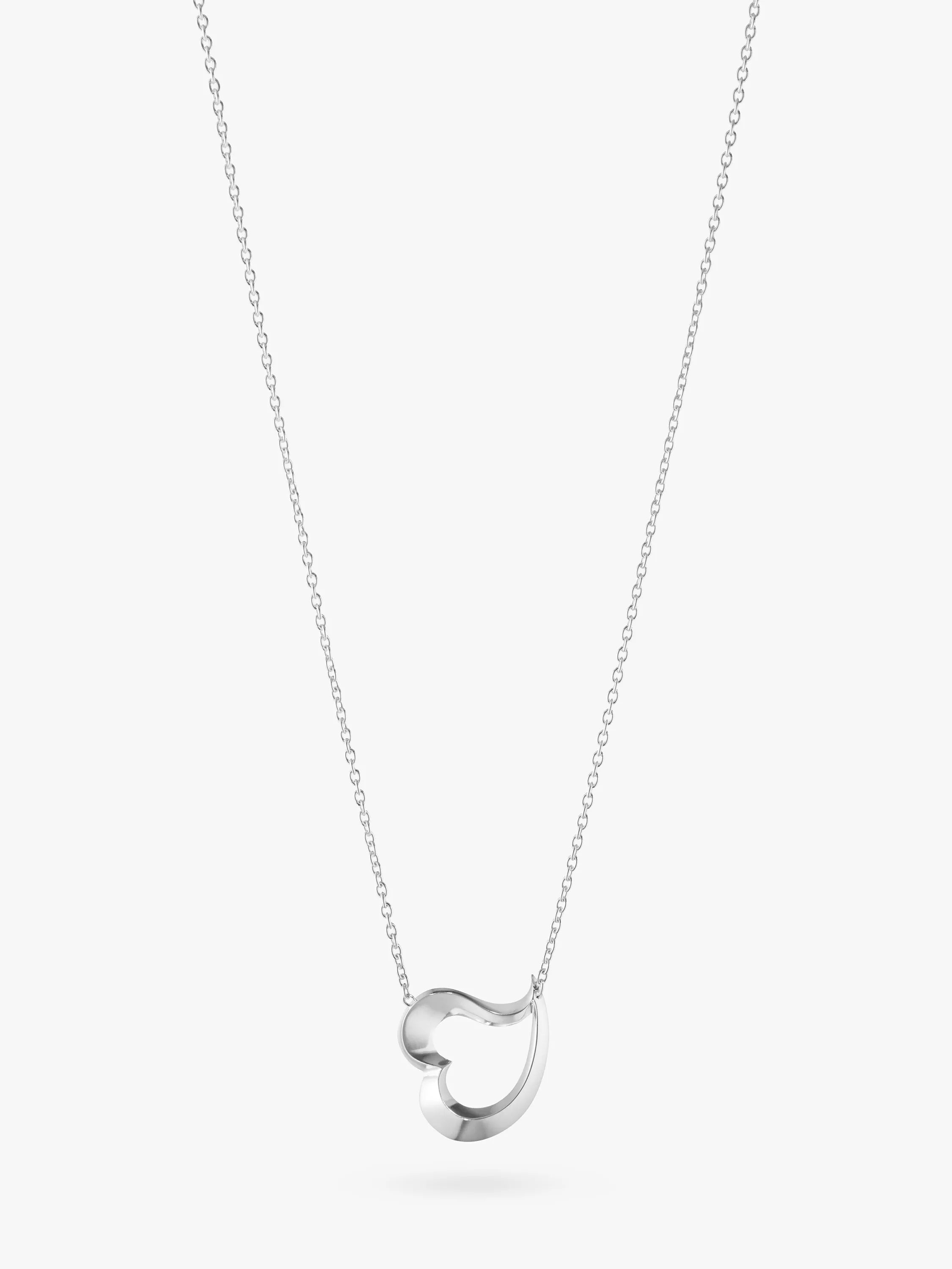 Georg Jensen leaf heart pendant necklace - British product