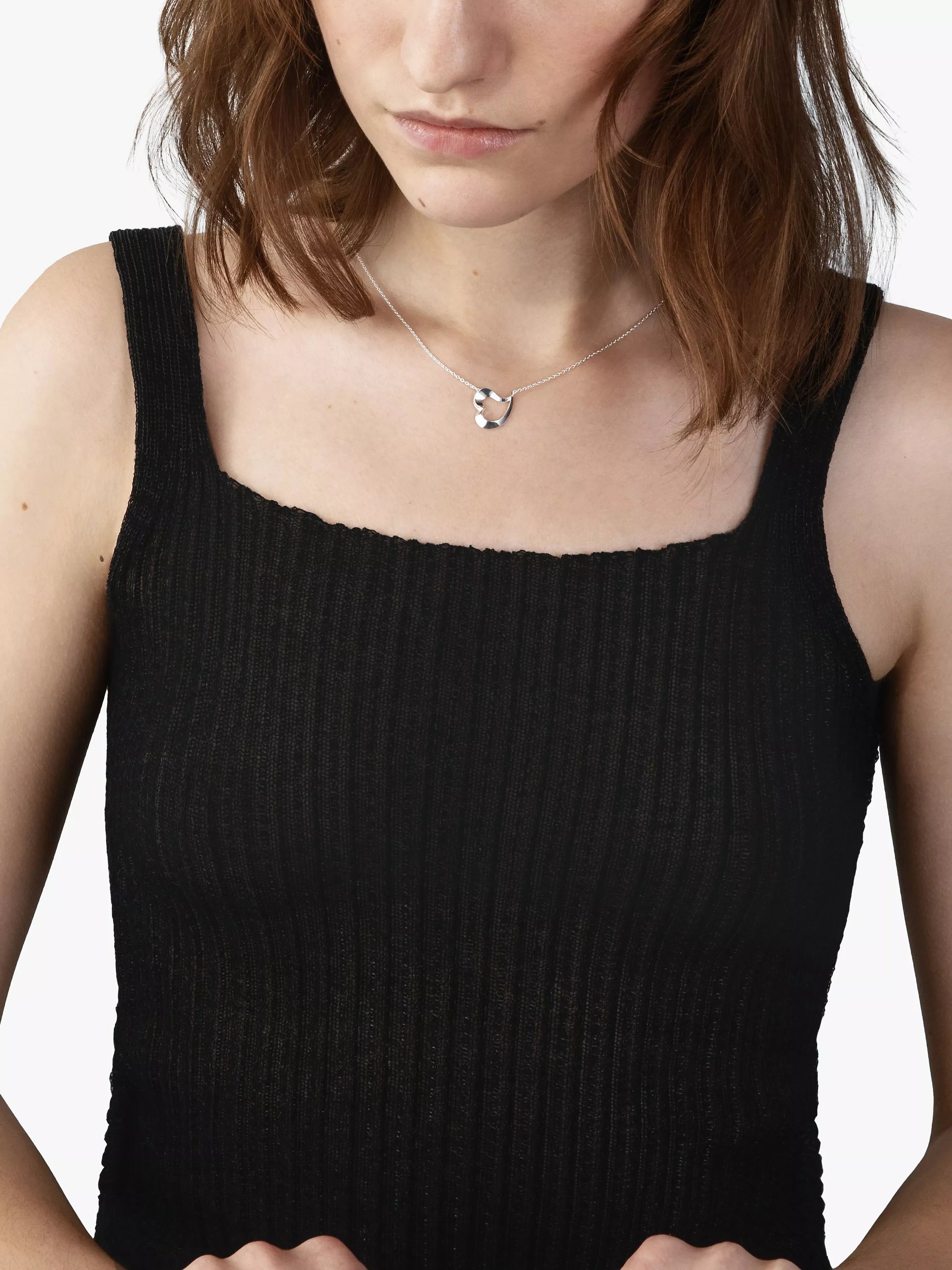 Georg Jensen leaf heart pendant necklace - British product