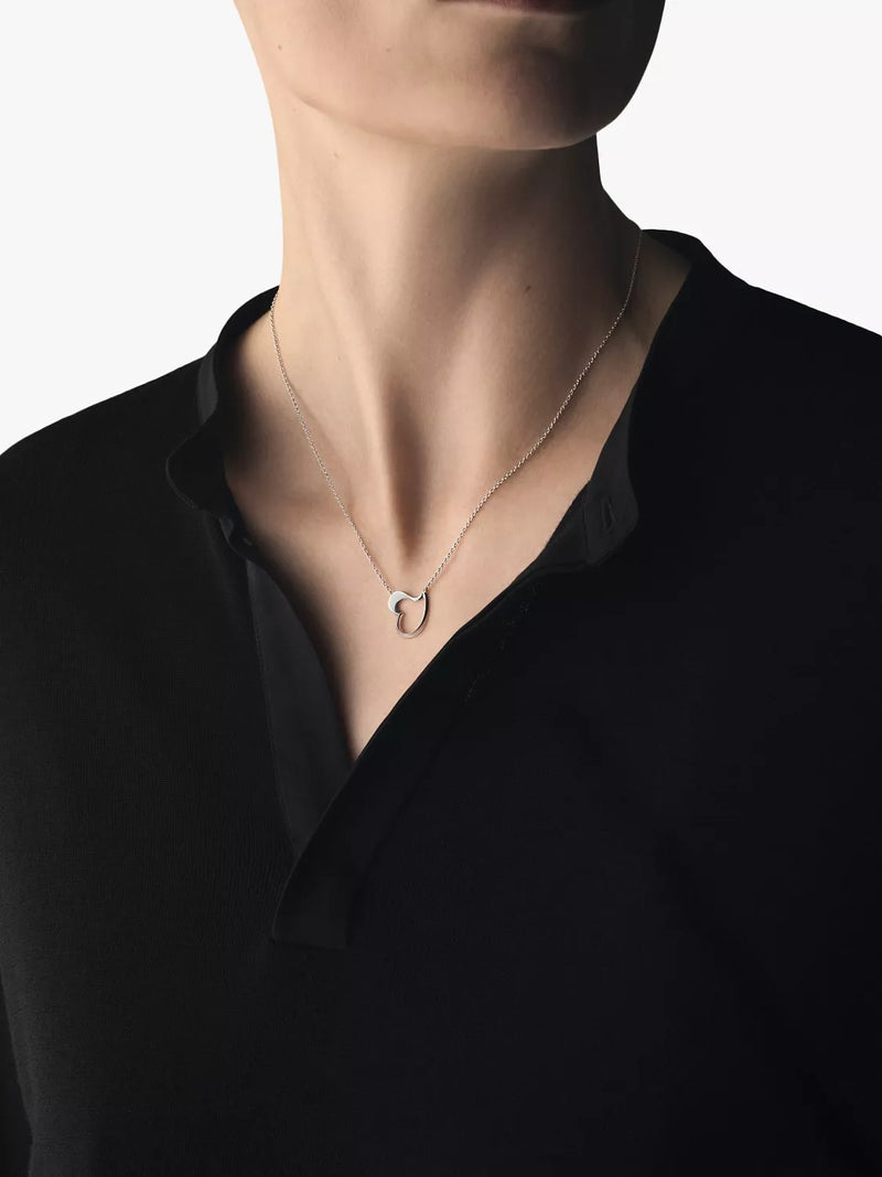 Georg Jensen leaf heart pendant necklace - British product