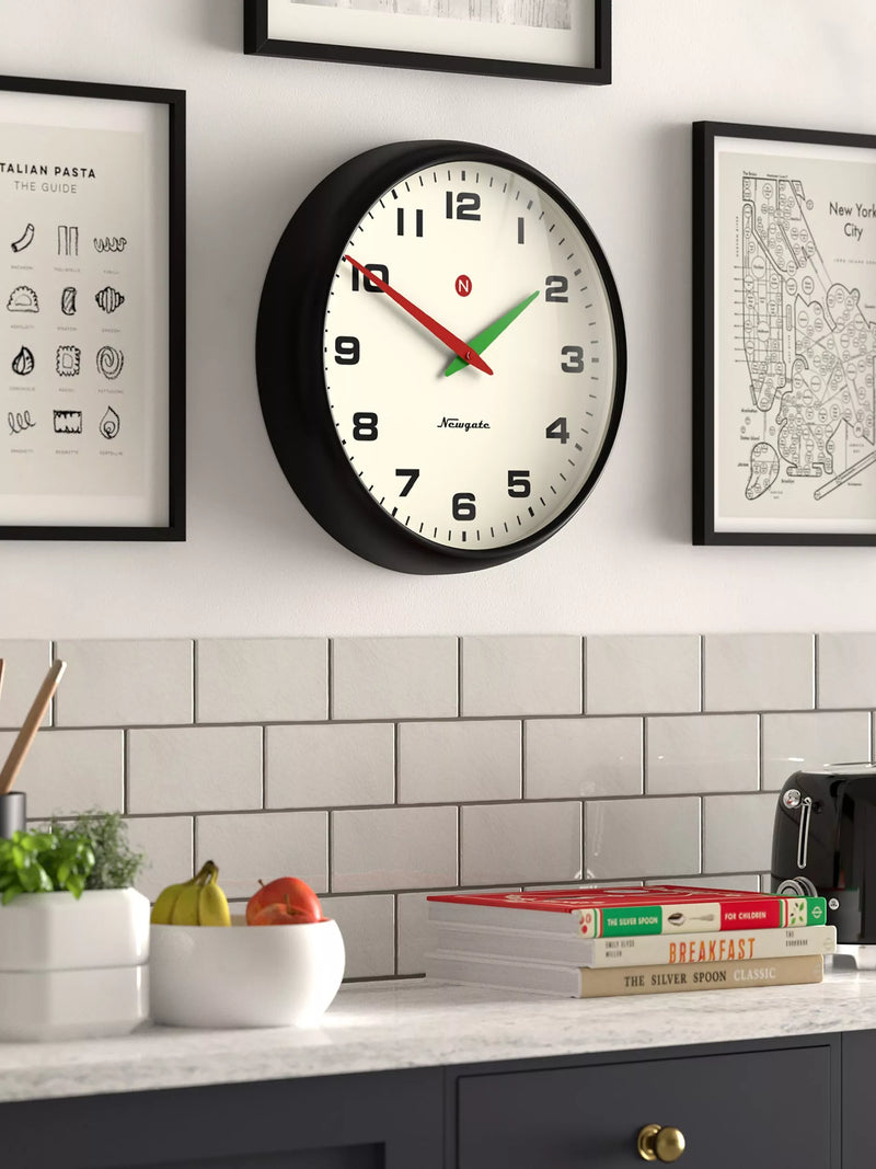 Newgate Clocks retro wall clock 40cm, imported from the UK