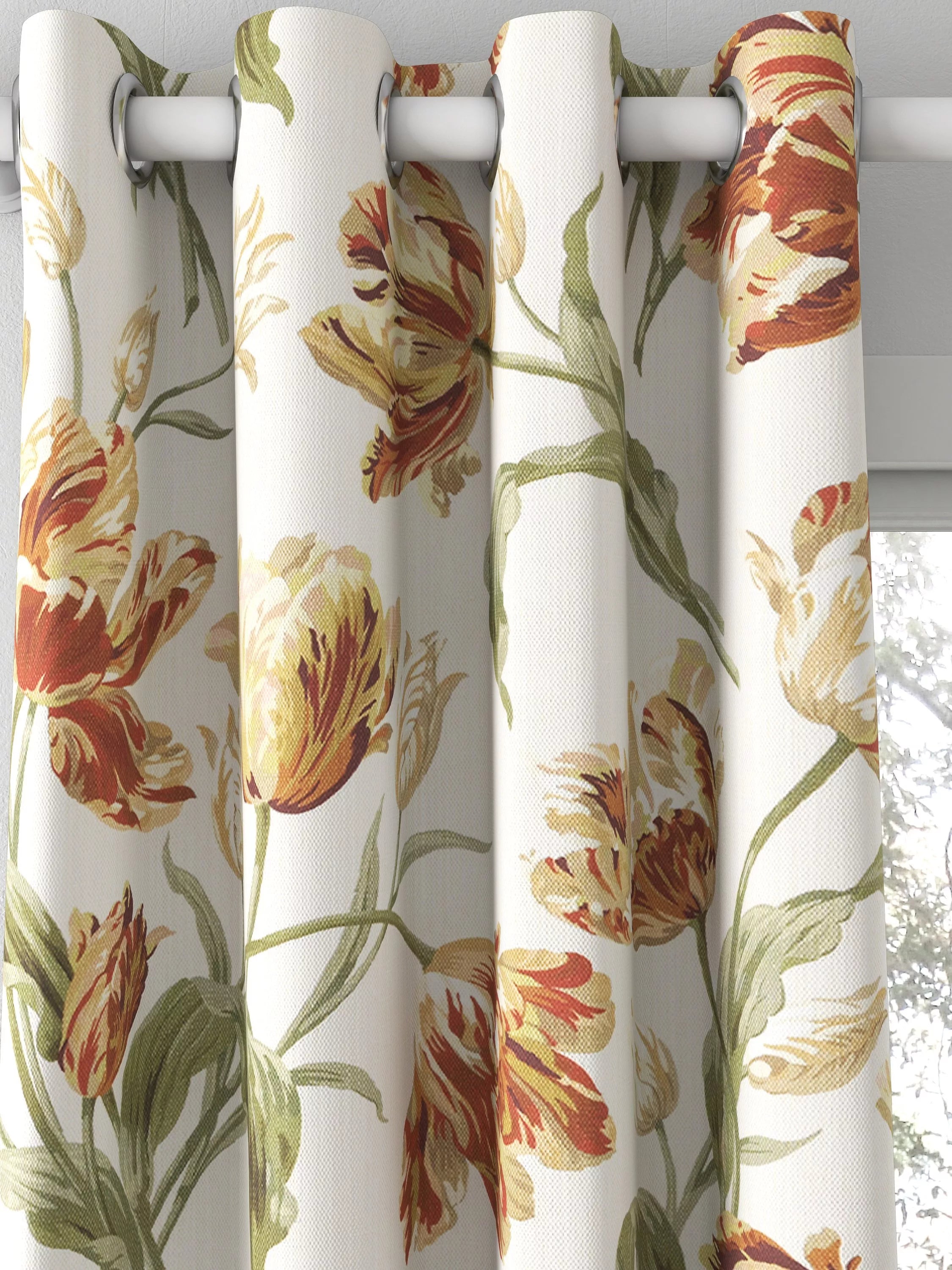 Laura Ashley gold floral curtains made to measure, imported from the UK