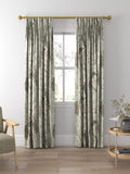 Laura Ashley Belvedere curtain in Truffle with peacock floral print (British brand)