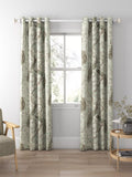 Laura Ashley Belvedere curtain in Truffle with peacock floral print (British brand)