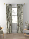 Laura Ashley Belvedere curtain in Truffle with peacock floral print (British brand)