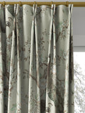 Laura Ashley Belvedere curtain in Truffle with peacock floral print (British brand)