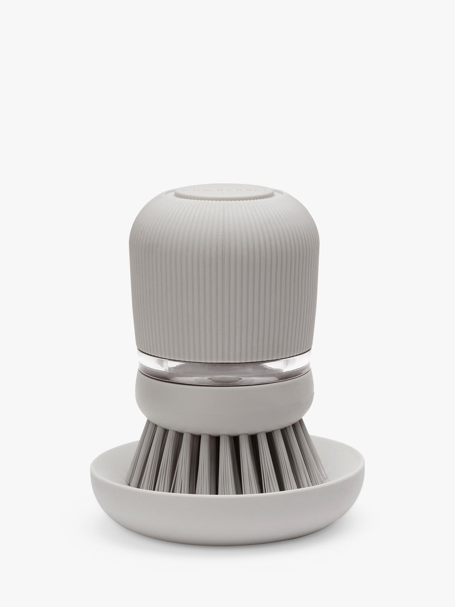 Brabantia soap dispensing dish brush in mid grey - British product