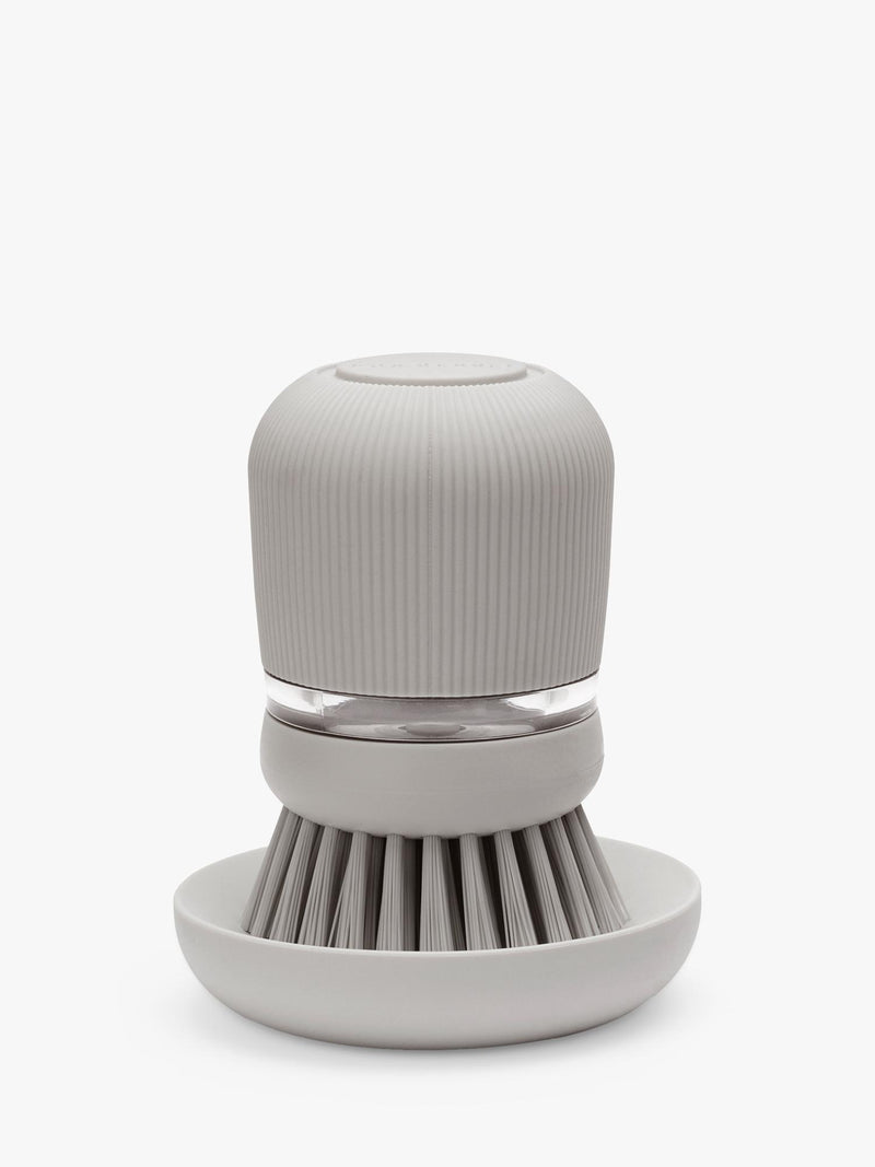 Brabantia soap dispensing dish brush in mid grey - British product